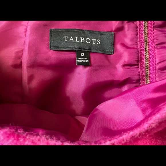 Talbots Raspberry Wool Skirt 12 - Picture 4 of 4
